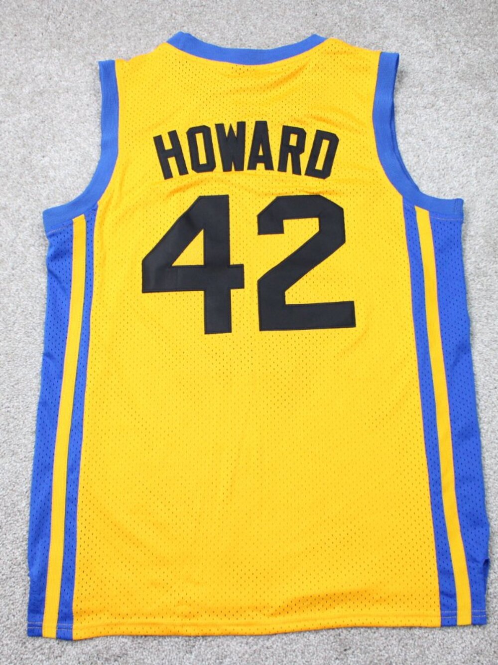 Scott Howard #42 Basketball Jersey Men Small Yellow/Blue Teen Wolf Molpe Beavers
